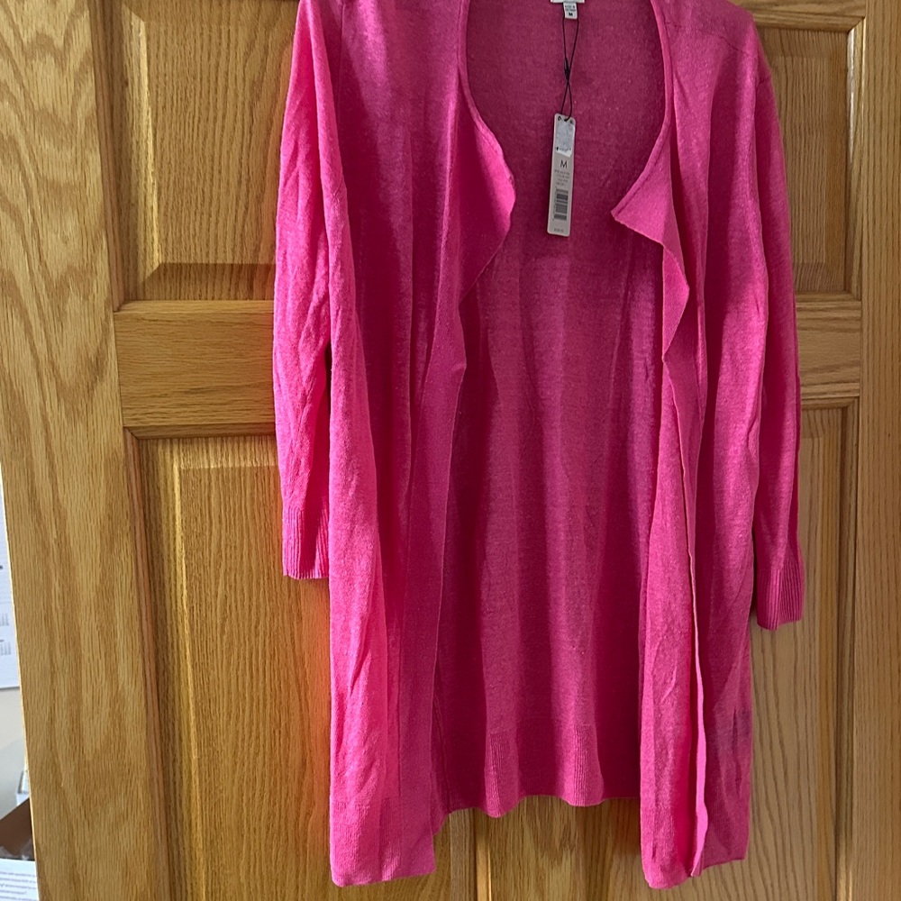 NIC+ZOE Bright Pink Open Cardigan